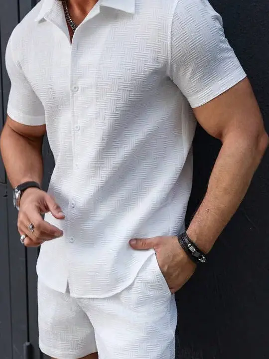 

Summer Sports Casual ort Sve irt Beach ort Two Piece Set Polyester Youth Top orts Set for Young Men