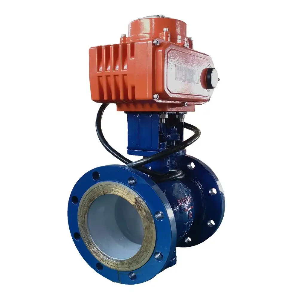 90 degree electric actuator diving type with 4 inch stainless steel 304 ball valve