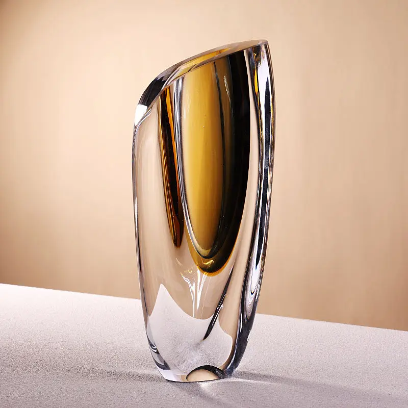 

Легкая роскошь: утолщенная стеклянная ваза с глазурной отделкой, современный минималистичный дизайн для гостиной, высококачественный декор для обеденного стола, креативное украшение.