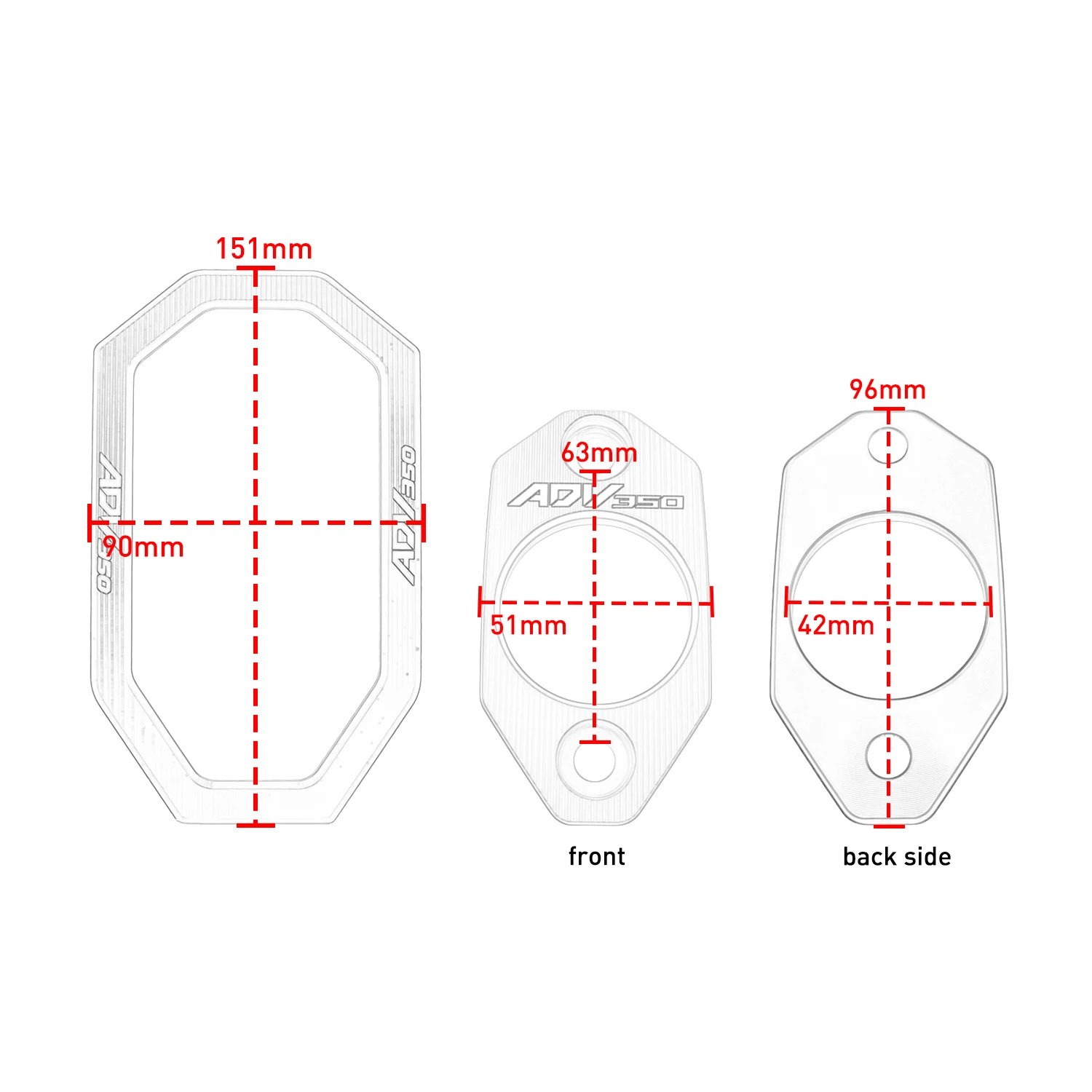 Exhaust side cover Motorcycle Aluminum Protective Cover Accesorios Moto For HONDA ADV350 ADV 350 2021 2022 2023 2024 2025
