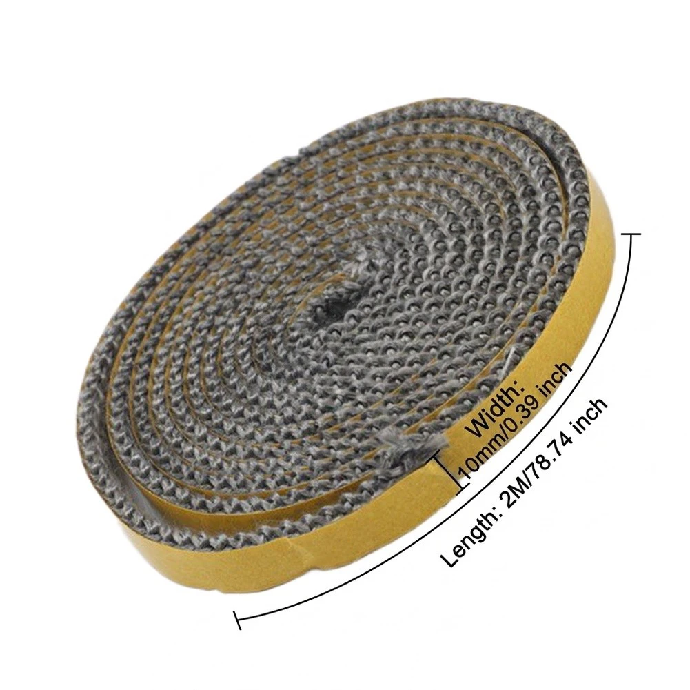 Flat Stove Rope 10mm X 2mm Fiberglass Glass Seal Fire Tape For Wood Burning Stove Fireplace Door Gasket Replacement Part