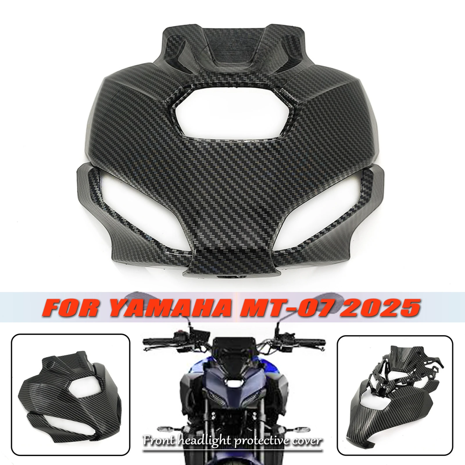 

For Yamaha MT-07 2025 Fits Motorcycle Front Headlight Main Frame Panel Front Lighting Fairing Cowling Modified Replacement Parts