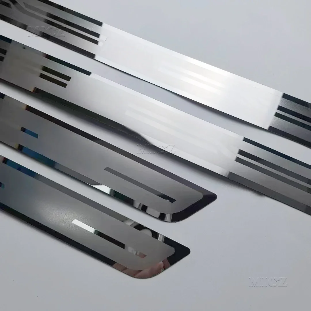 لشركة فولكس فاجن ID.4 كروز فولكس فاجن ID4 2020 20212022 عتبة الباب لوحة بالية ركلة الحرس دواسة عتبة خطوة حامي الفولاذ المقاوم للصدأ تصفيف السيارة #4