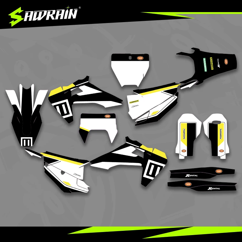 

Sawrain Motorcycle Graphics Backgrounds Decal Stickers Kits for Husqvarna 19-21 TC FC TX FX FS 20-22 TE FE 02