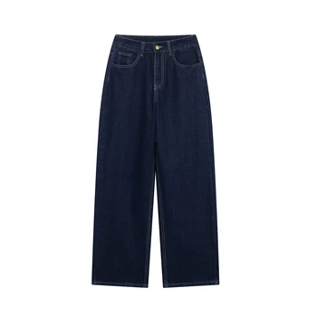 Women’s Denim Two-Piece Set with Belt 4 DUOPERI Women Fashion 2 Pieces Sets With Belt Denim Jackets & Vintage Front Zipper Jeans Trousers Feamle Chic Lady Pants Sets 4