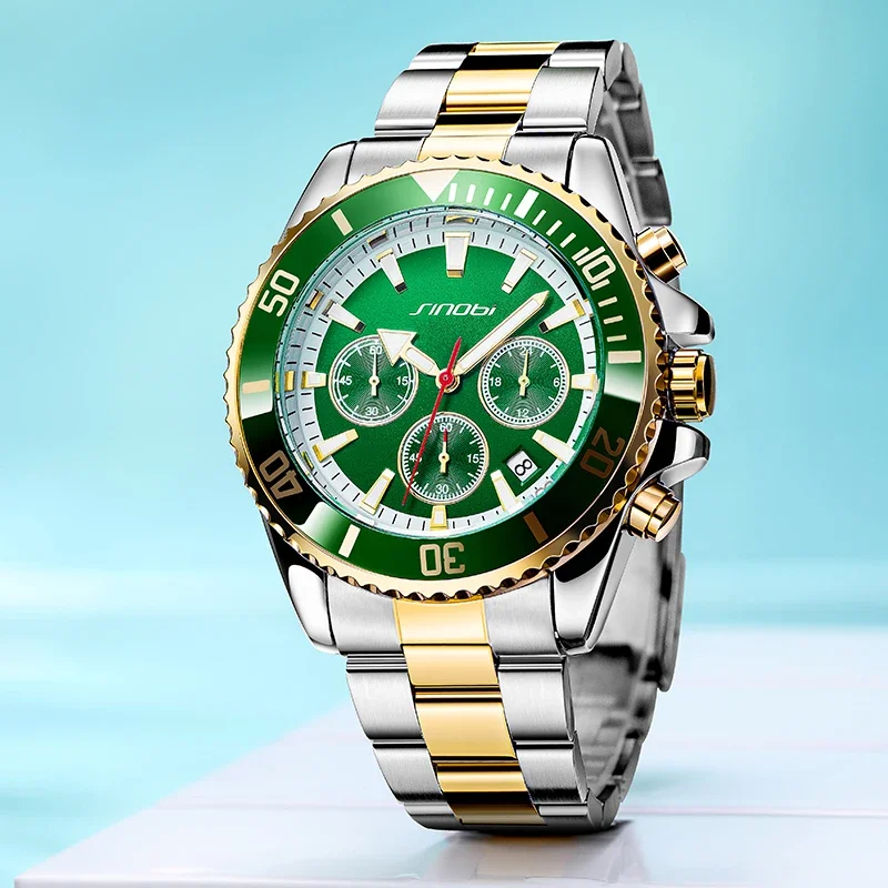 ساعات رجالية فاخرة مقاومة للماء كوارتز Timekeepers ساعات ذات علامة تجارية أنيقة للرجال ساعات متانة من الفولاذ المقاوم للصدأ