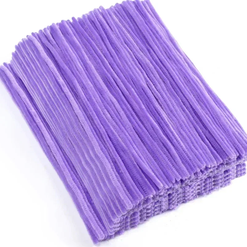 Großhandel Bunte Große Pfeifenreiniger für Bastelarbeiten DIY Plüsch-Stiele Kreatives Hobby Chenille-Stiele 500-1000 Stück