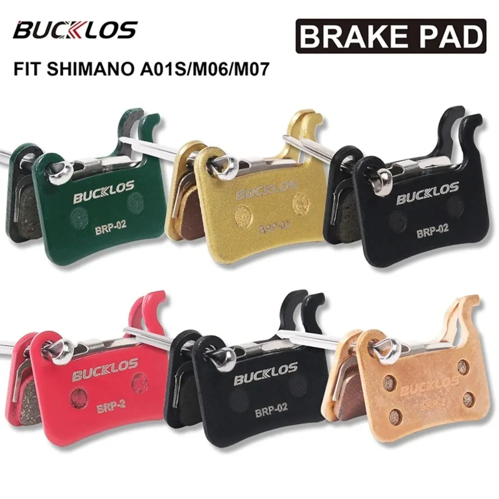 BUCKLOS Bike Brake Pads Wear-resistant Resin Semimetallic MTB Hydraulic Brake Pads for SHIMANO A01S M06 M07