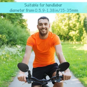 360 ° bicycle rearview mirror turning handle, convex mirror, outdoor Sports Safety, Convex Bar, 1PC 10 Main Smart Rearview Sales - №1