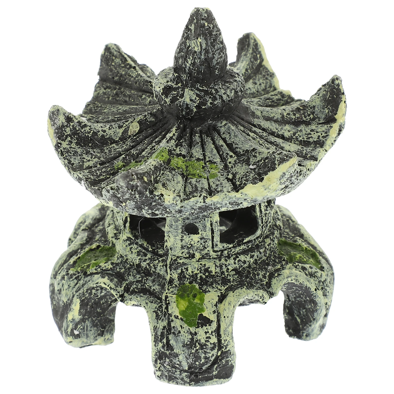 

Resin Stone Landscape Tower Ornament for Fish Tank Garden Garden Tank Decoration Decor Decor Bonsai Yard Adornment