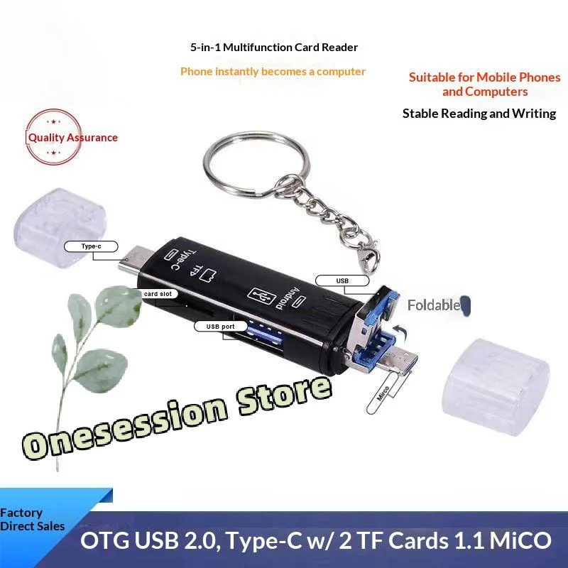Fast Transfer OTG Card Reader Type C USB Micro TF Adapter Stable Read Write for Phone Laptop Large File Transmission