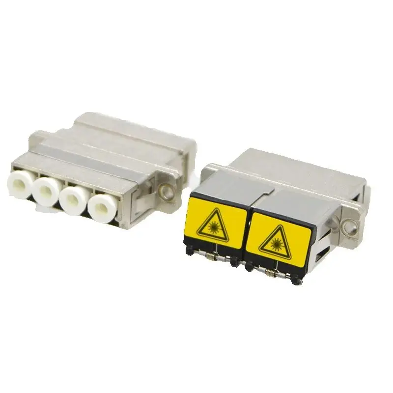 

1 шт., оптоволоконный адаптер, разъем LC, 4 ядра, металлический фланцевый соединитель, прецизионный керамический рукав, одинарный многомодовый универсальный с бухтой