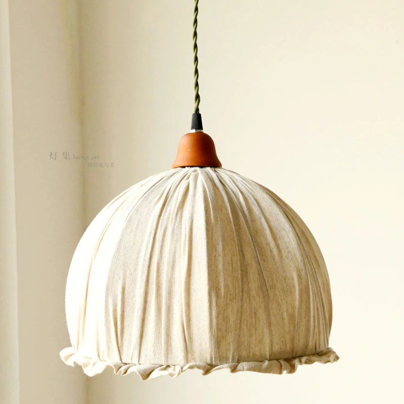 

Chandelier cotton linen Nordic retro rural minimalist Japanese tea house