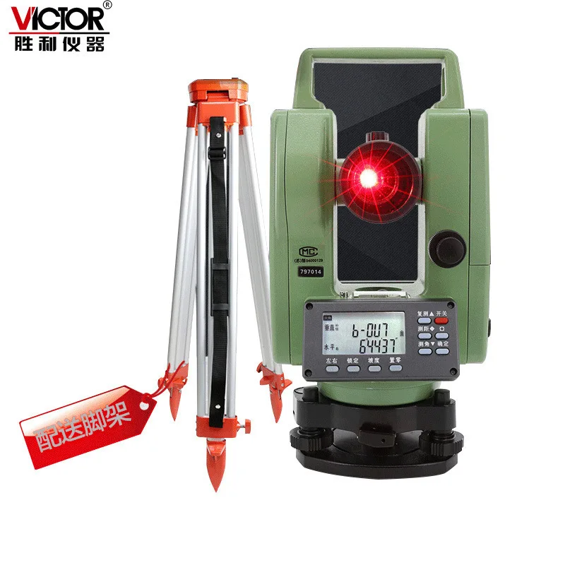 Vicotr Laser Theodolite VC871/871L ليزر إلى نقطة النطاق المزدوج ليزر هندسة الطريق Lofting