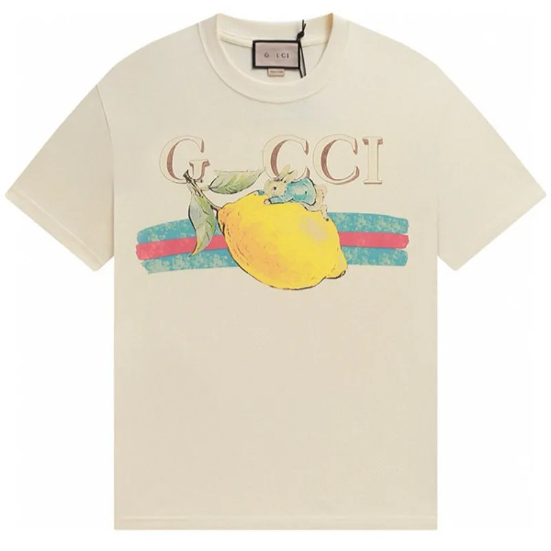 

High-end 25SS new fun Peter Rabbit series printed short-sleeved T-shirt couple style versatile