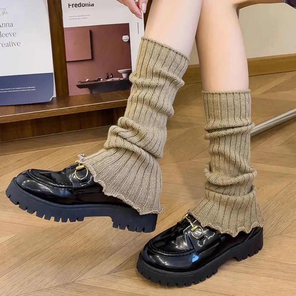 Fashion Knitting Leg Warmers Cute Sweet Lolitas Knitted Socks Boot Socks Women Girls