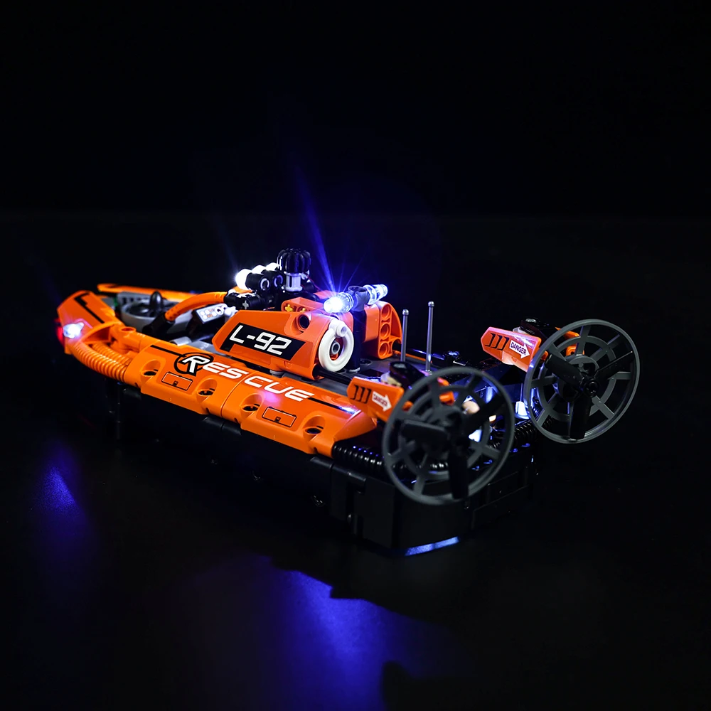 Led Light Kit For 42120 Rescue Hovercraft  DIY Toys Set (Not Included Building Blocks)