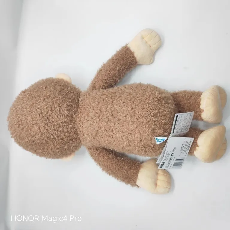 Novo bonito anime curioso george macaco de pelúcia crianças animais de pelúcia brinquedos para crianças presentes grande 55cm