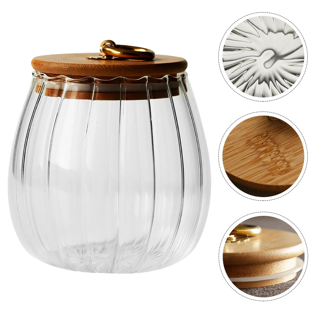 

Pantry Storage Containers with Lids Glass Jar Sealed Bottle Cereals Cookie Jars