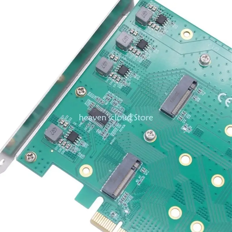 Y88B HighBandwidth NVME PCIE 4 포트 카드 서버 호환 RAIDS 모드 32GB/S 속도 DIY 업그레이드