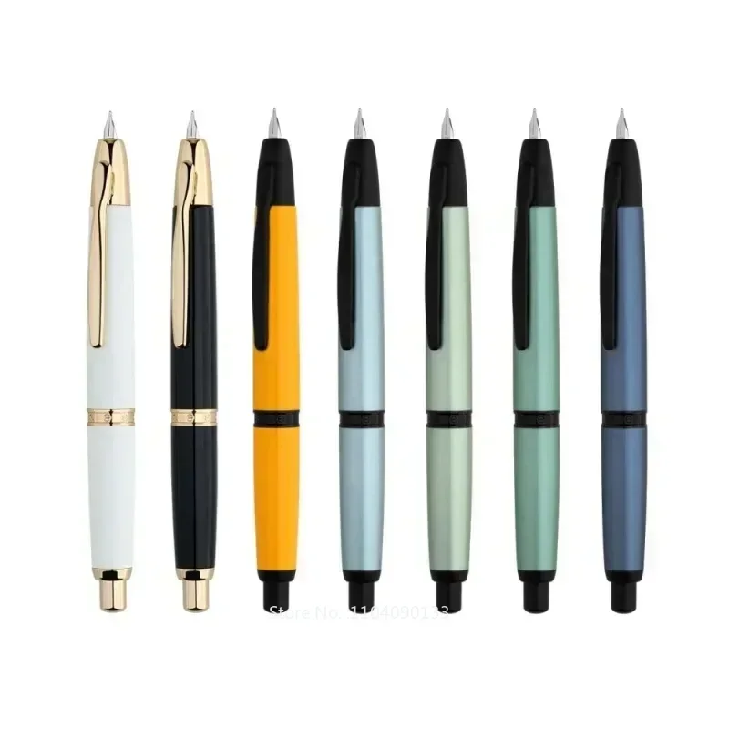 

MAJOHN A2 Colored Press Fountain Pen Retractable Fine Nib 0.5mm Metal wIth Clip Ink New Writing Pen for Office Supplies School