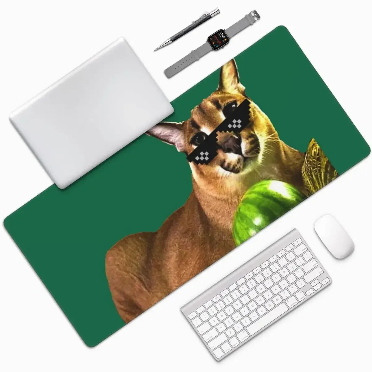 Grande floppa animal gato grande mouse pad teclado do computador mouse tapete gamer pc portátil tapete de mesa acessórios de escritório tapetes de mesa