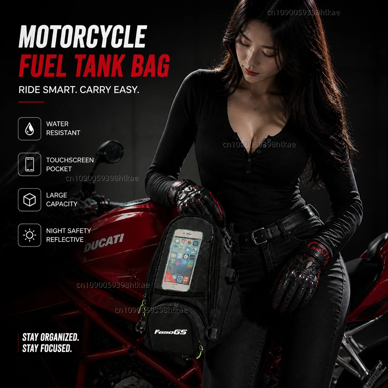 NEW Universal Magnetic Fuel Tank Bag Motorcycle Phone Navigation Pack For BMW F650GS F650 GS F 650 GS All Years - view 6
