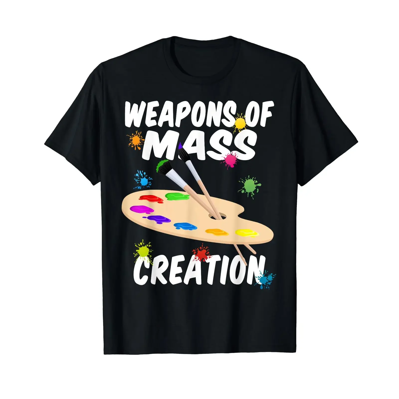 Weapons Of Mass Creation Artist Painting Art Teachers T Shirt for Kids vintage Washed Stretched graphic fashion homme Unisex