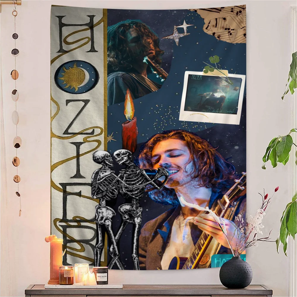 Singer Hozier Gig  Printed Large Wall Tapestry Indian Buddha Wall Decoration Witchcraft Bohemian Hippie Wall Art Decor