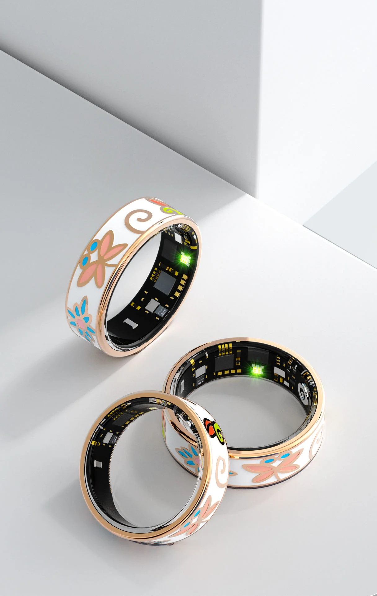 

2026 Hot SellingColorful Enamel Smart Ring Wearable Tech Health & Fitness Tracker with Heart Rate, Sleep & SpO2