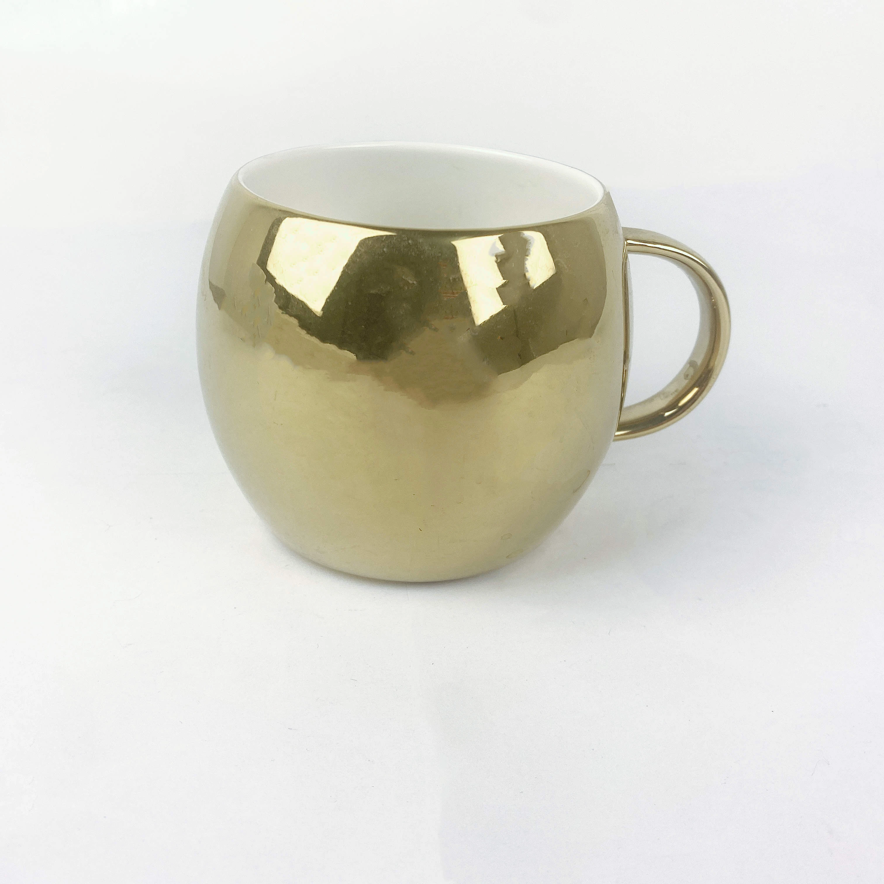 

High Value Color Pearlescent Ceramic Coffee Cup, Gold, Silver Mug Plate, Light Luxury Breakfast Cup