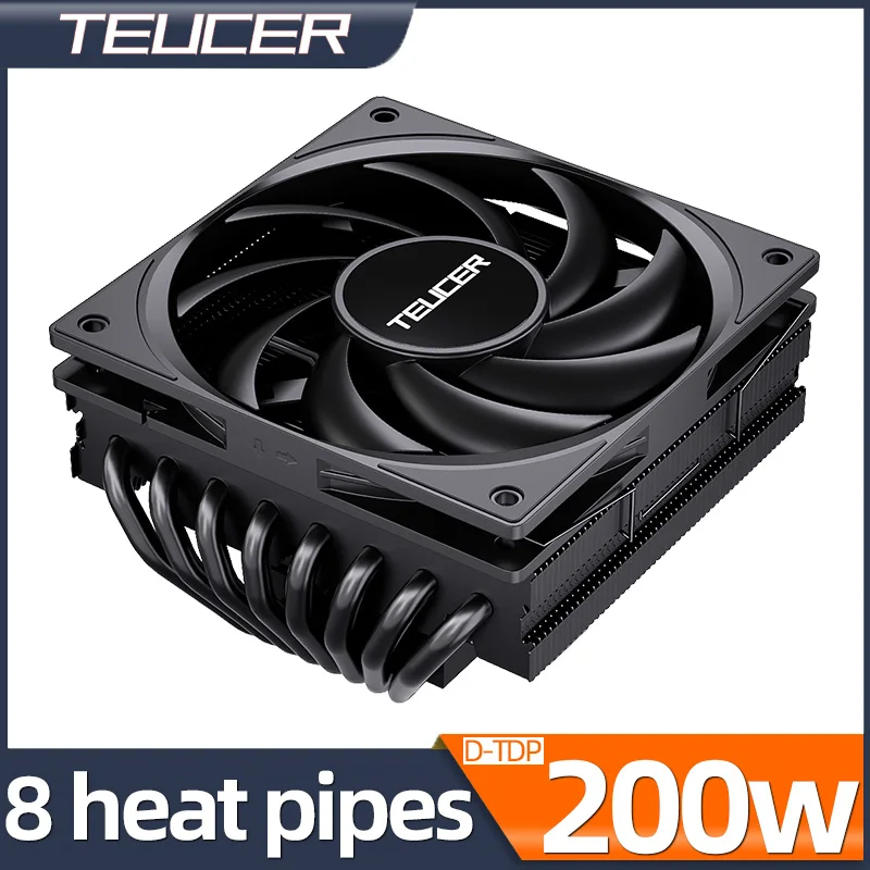 teucer refrigerador de cpu com pasta termica 12023 ventilador pwm d tdp 200w radiador para intel lga1700 1200 15xx 2011 amd am4 am5 01