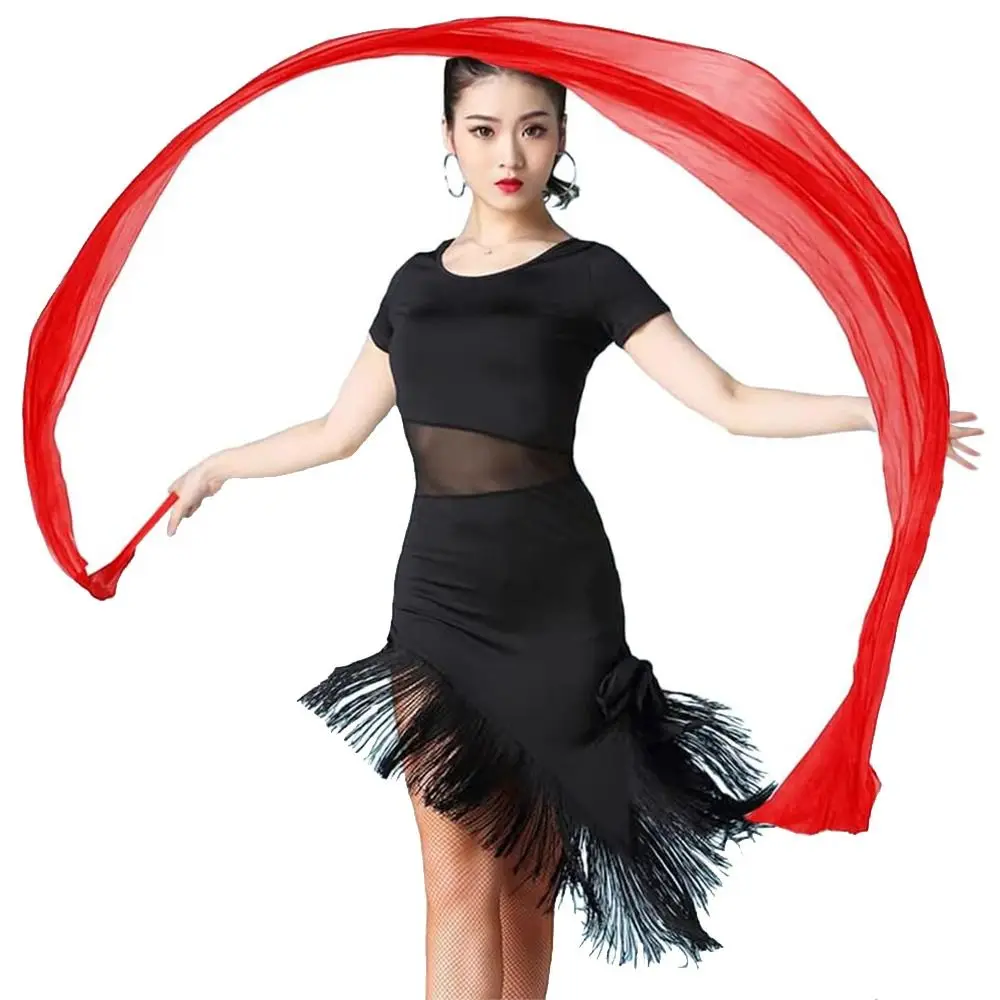 New Colorful Dancing Ribbons With Rod Silk Dance Ribbon Stage Show Prop