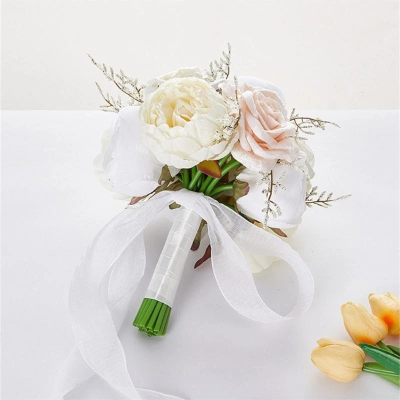 Artificial Flower Bridal Bouquets for Wedding, Ceremony, Anniversary, Valentines 15UB