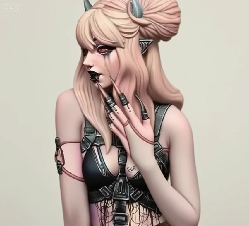 

1/10 Resin bust model kits girl colorless self-assembly A-2054