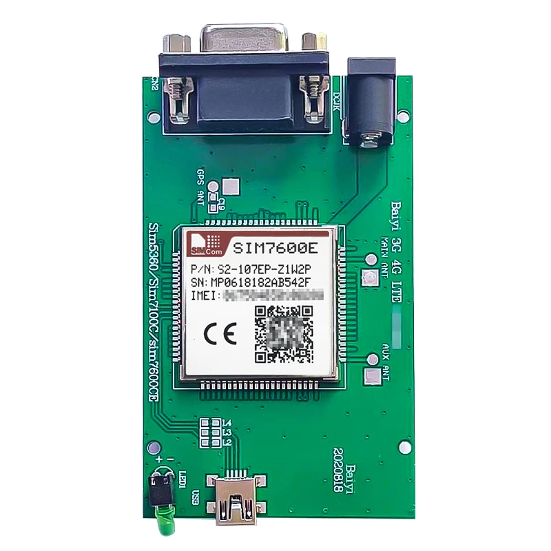 Industrial 4G LTE Modem Built-in SIMCOM SIM7600E Cat1 Module RS232 USB Interface Europe Middle East Korean Thailland 10Mbps