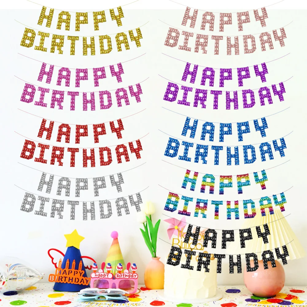

Happy Birthday Anniversary Baby Shower Gender Reveal Party Supplies Foil Balloons Girls Boys Kids Children's Festive Decorations