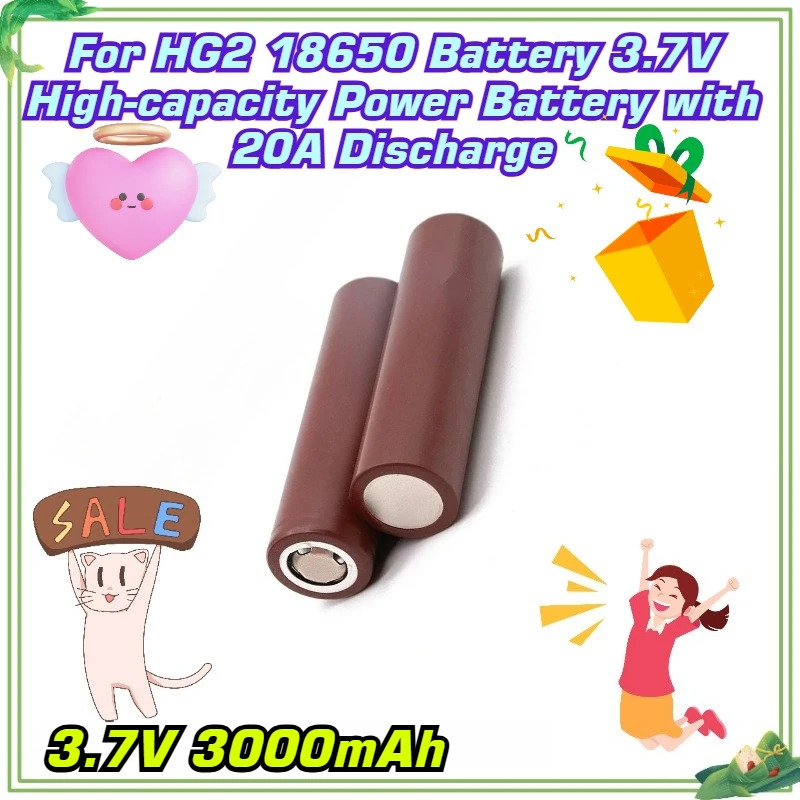 

3.7V 3000mAh For HG2 18650 Battery 3.7V High-capacity Power Battery with 20A Discharge