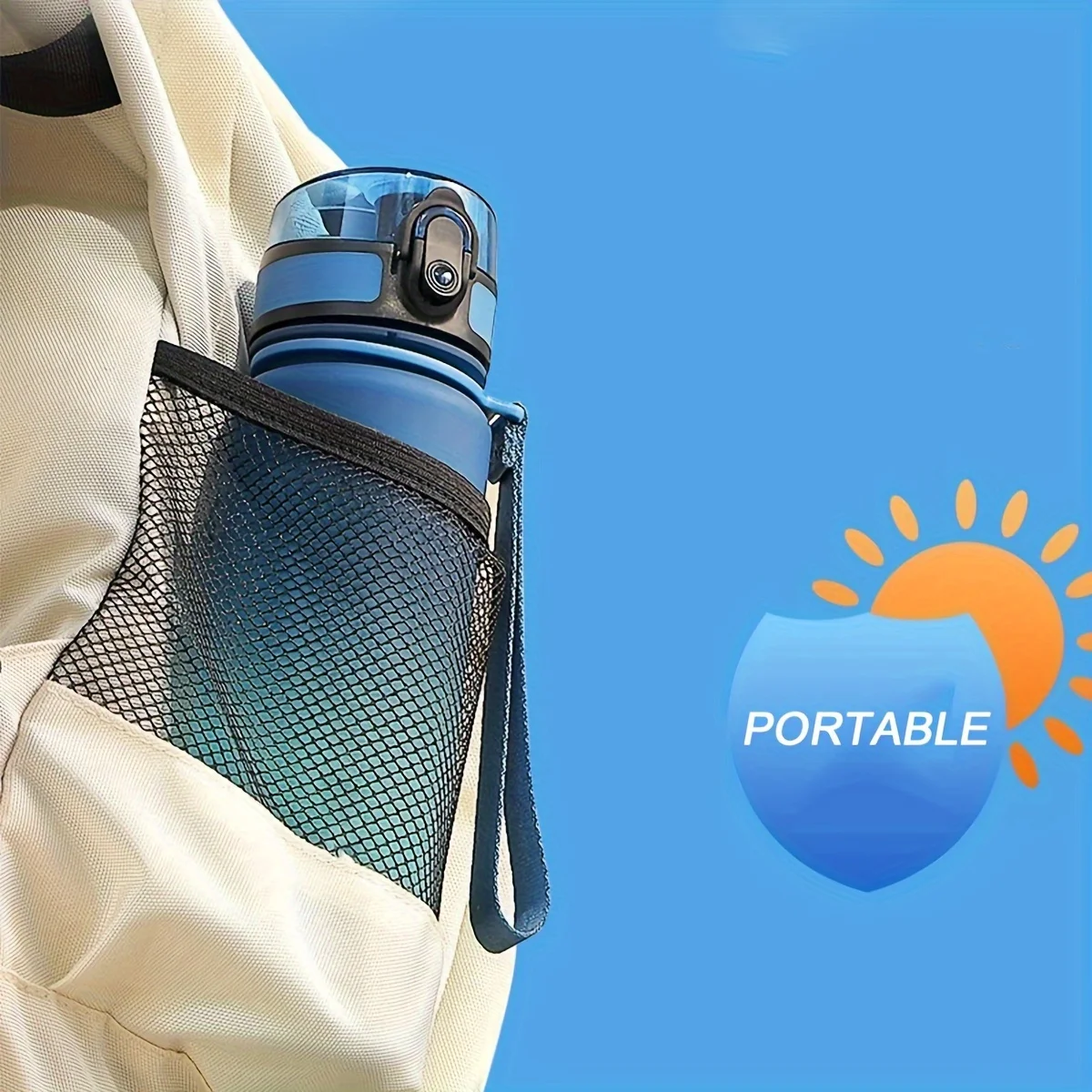 1L Portable Sports Water Bottle Gradient Color Plastic Drinking Bottle For Men And Women Perfect For Outdoor Travel Office Jugs image 6