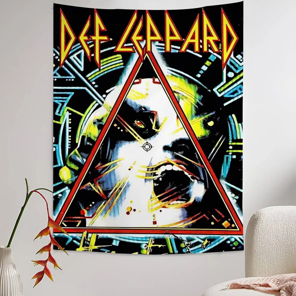 Klassische Band D-def L-leppard Hippie Wandbehang Wandteppiche für Wohnzimmer Home Dorm Decor Art Home Decor