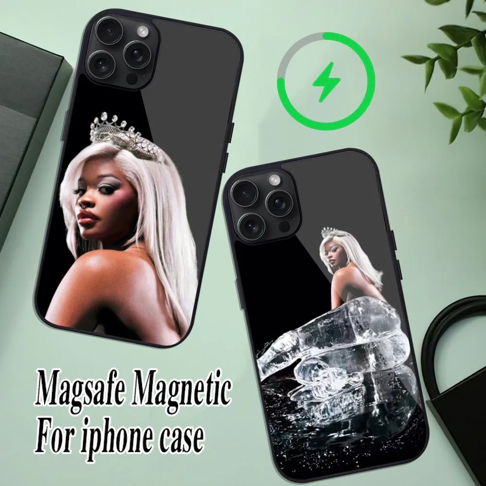 Rapper JT City Cinderella Phone Case For iPhone 11 Mini 12 13 Max 14 Plus 15 Pro Magesafe Magnetic Shell