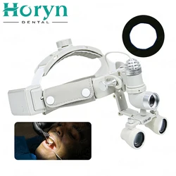 Dental Headlight Loupe 2.5X/3.5X Wireless 5W Surgical LED Headlamp Magnifier Magnifying Glasses ENT Portable