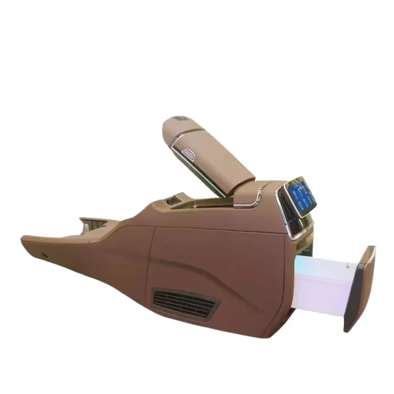 Stainless Steel  V-Klasse Armrest Box with Removable Fridge and Cup Holder