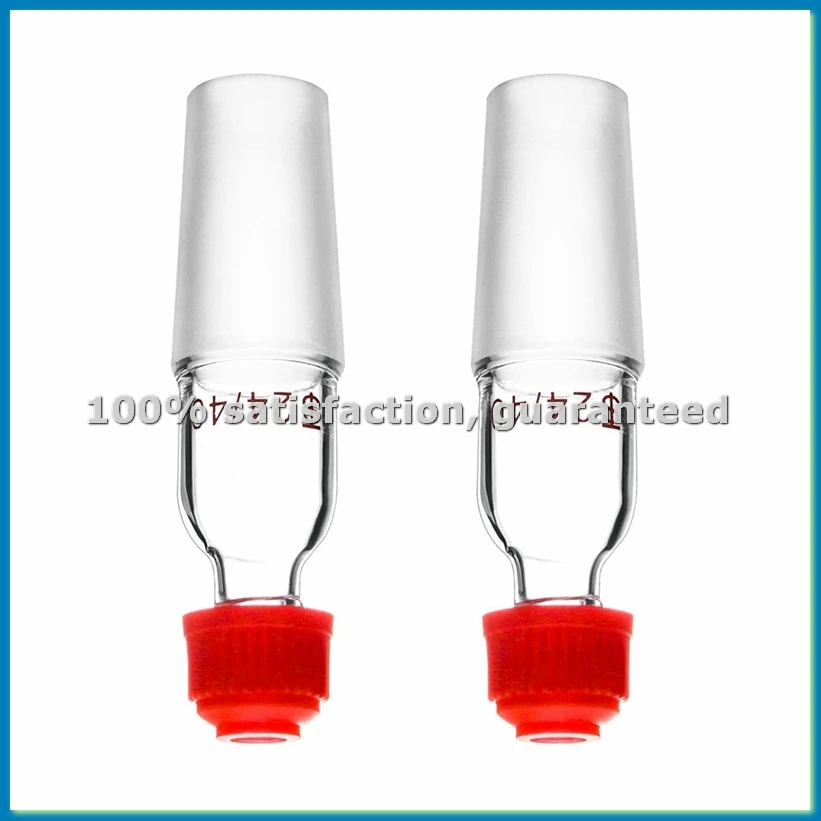Thermometer Inlet Adapter with 24/40 Inner Joint,2pcs Glass Thermometer Adapter for Distillation Apparatus Chemistry Lab-ABLL