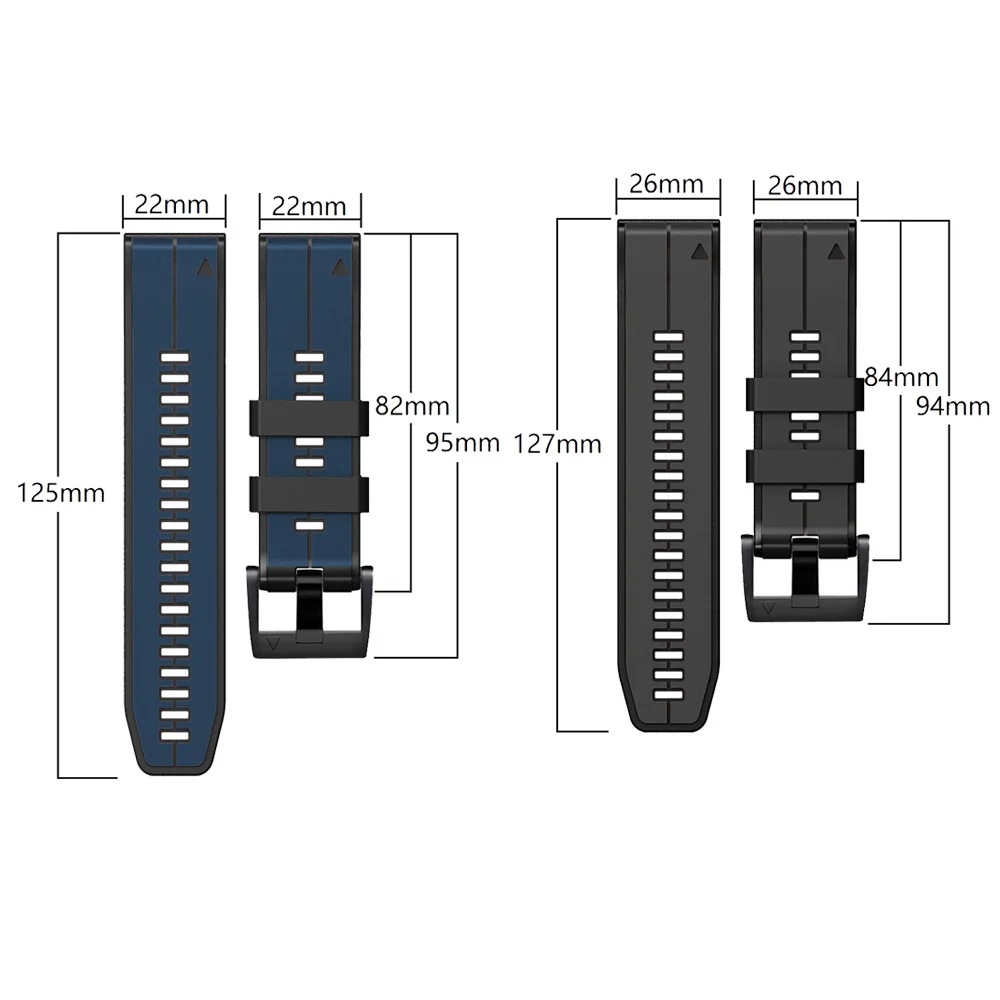 Pulseira de relógio de silicone QuickFit para Garmin Fenix, 22 26mm, 47mm, 51mm, Fenix E 5 5X 6X 7 7X, Epix Pro Gen 2, TactiX MARQ, Bracelete de enduro 3 2