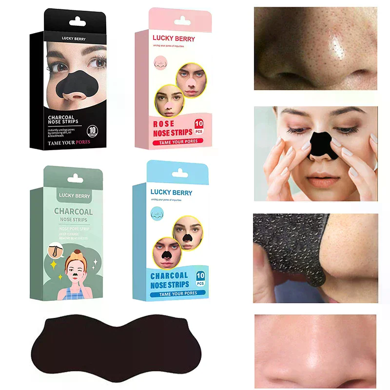 10Pcs Bamboo Charcoal Blackhea - огляд і ціна Charcoal Pore Strip