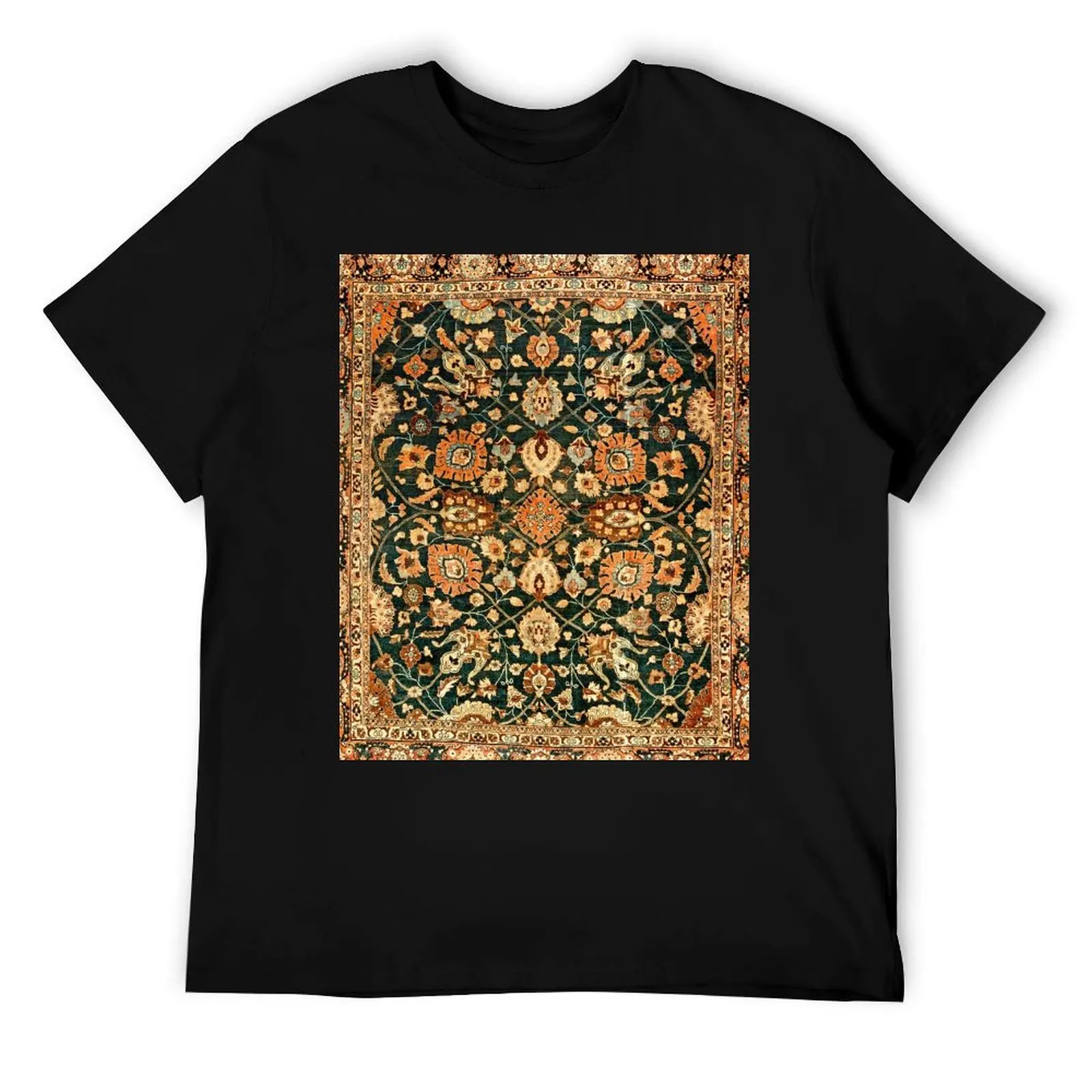 

Antique Tabriz Persian Rug Print T-Shirt t shirt man plain t shirt custom print mens graphic t shirts T-Shirt