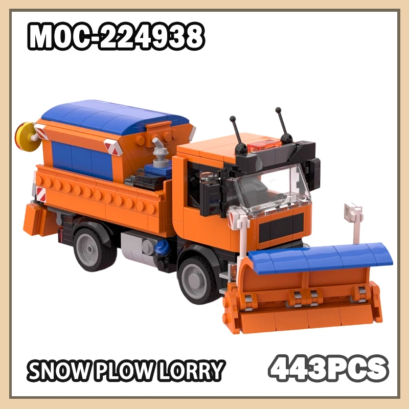 

MOC-224938 Снежный плуг грузовик строительный блок модель набор кирпичей креативные подарки украшение для рабочего стола 443 шт.
