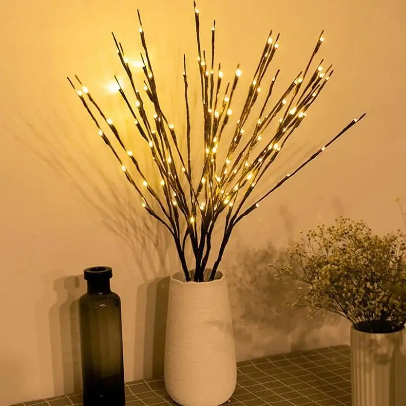 1PC ramo illuminato con lampadina a LED bianca calda/colorata, luce per composizioni floreali con rami di albero per la decorazione della festa natalizia