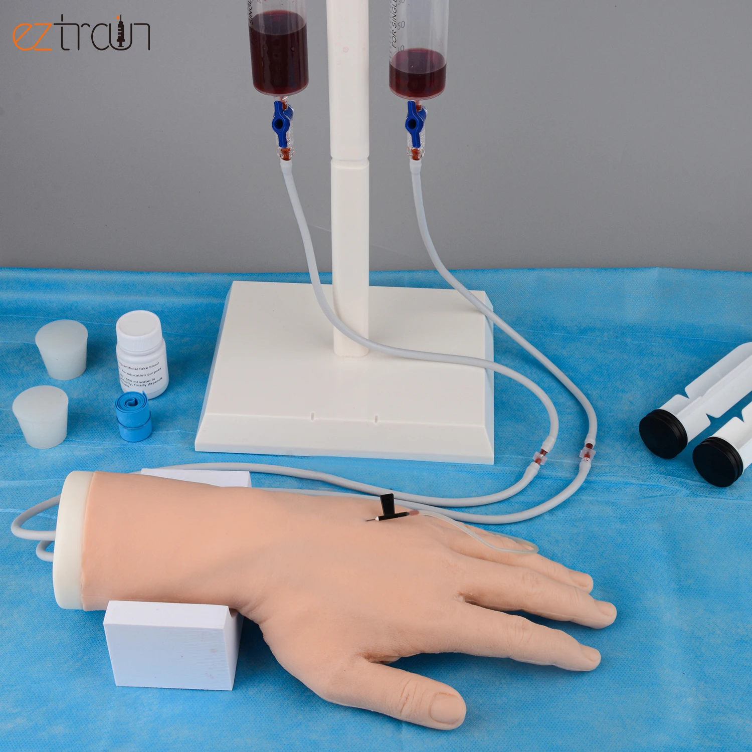 Kit de mão para prática IV com treinamento de silicone Mão IV para treinamento de carreira de flebotomia